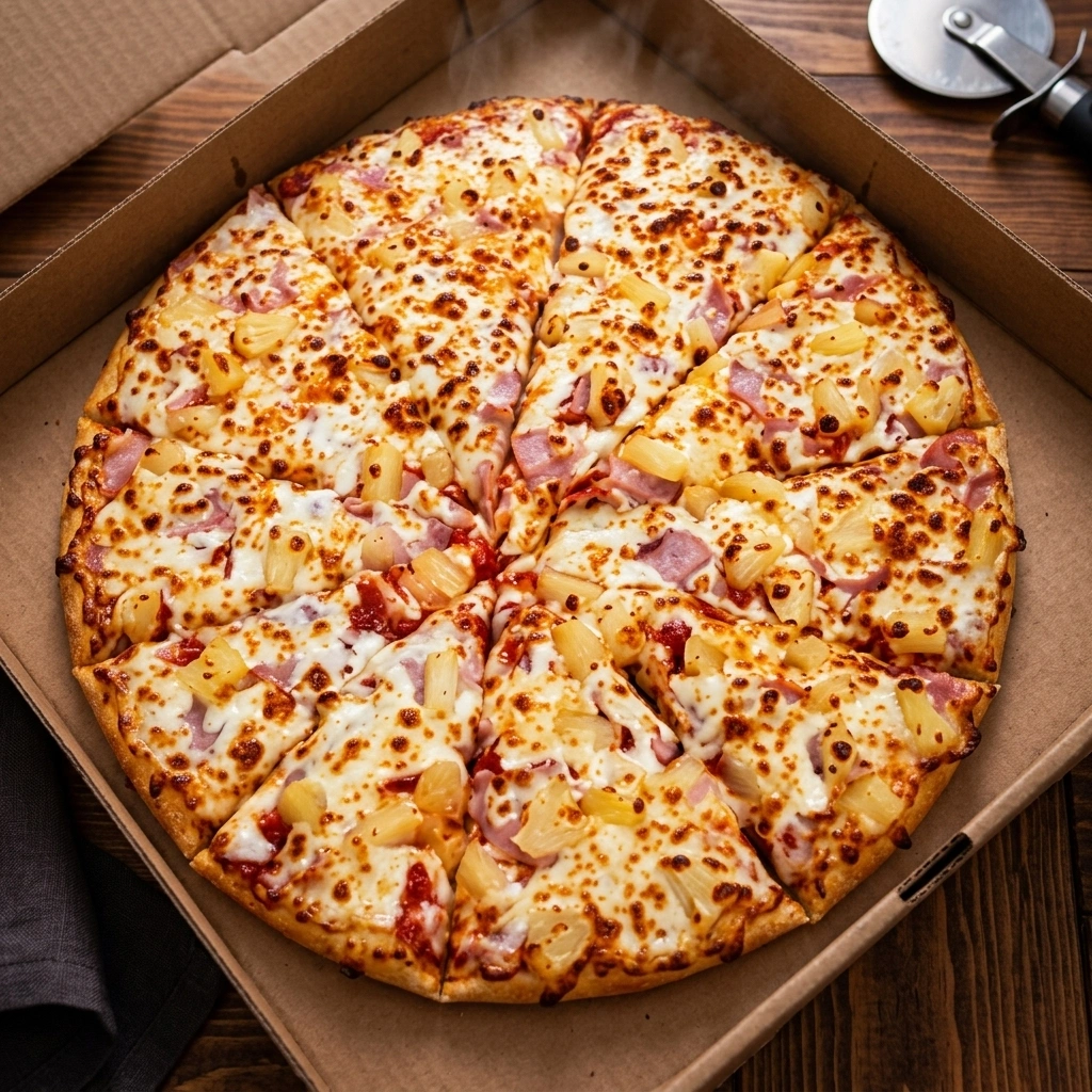 Punjabi-style pizza with bold South Asian flavours on hand-crafted crust at Oven Flames Pizza Dover, SE Calgary